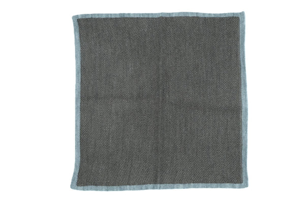 Gray stretch wool clutch