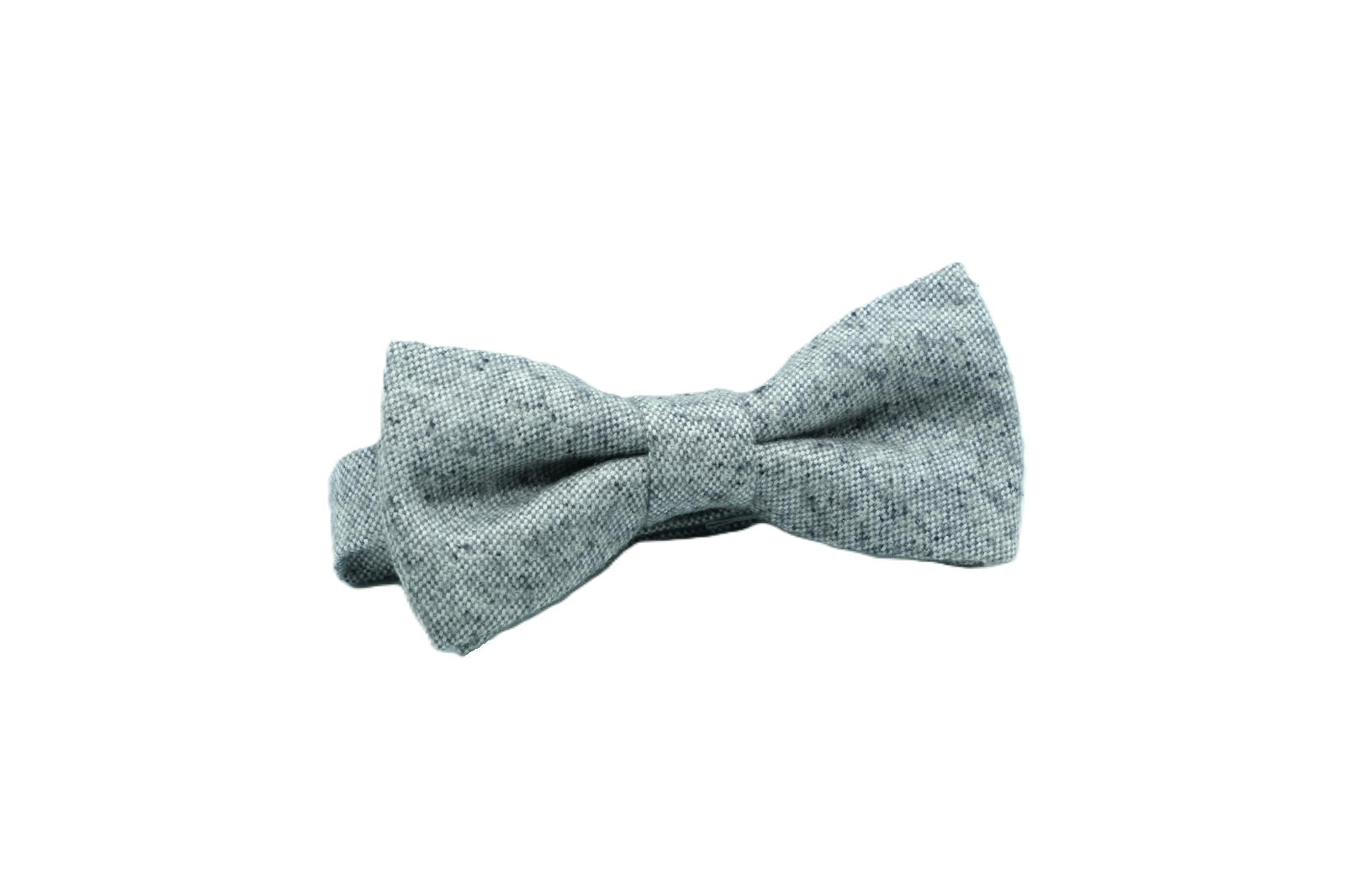 Gray bow tie in pure wool