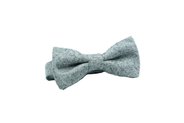 Gray bow tie in pure wool