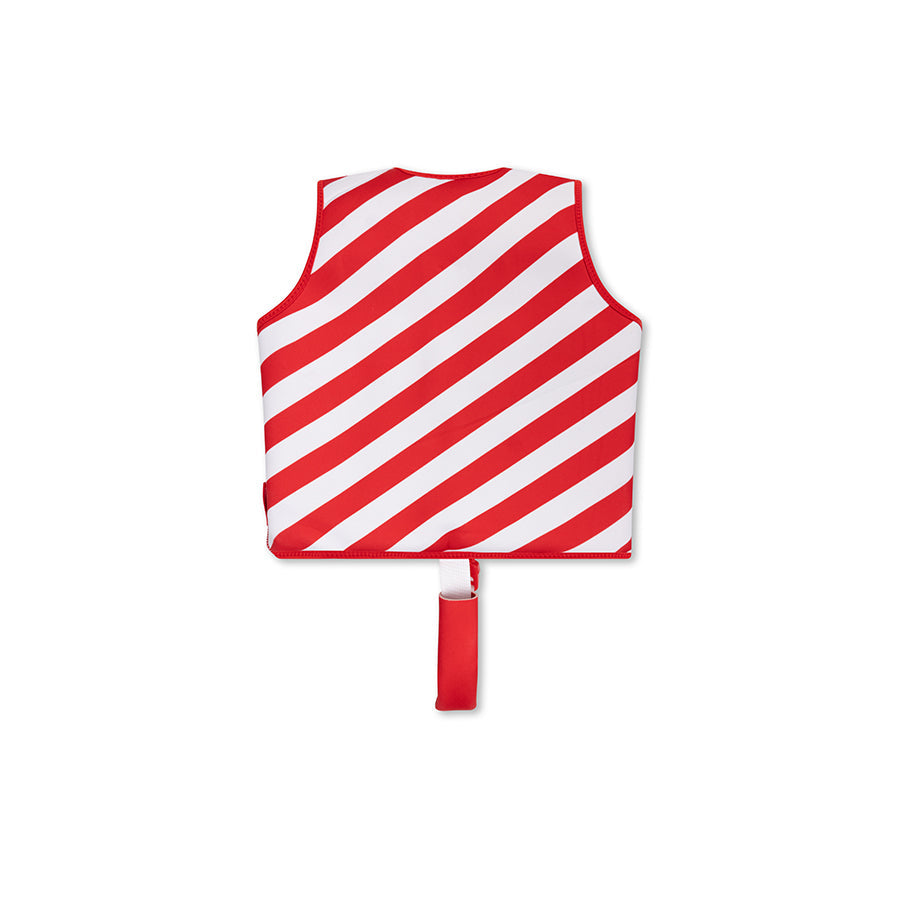 Crabby | Red/White Striped Life Jacket 3-6 Years