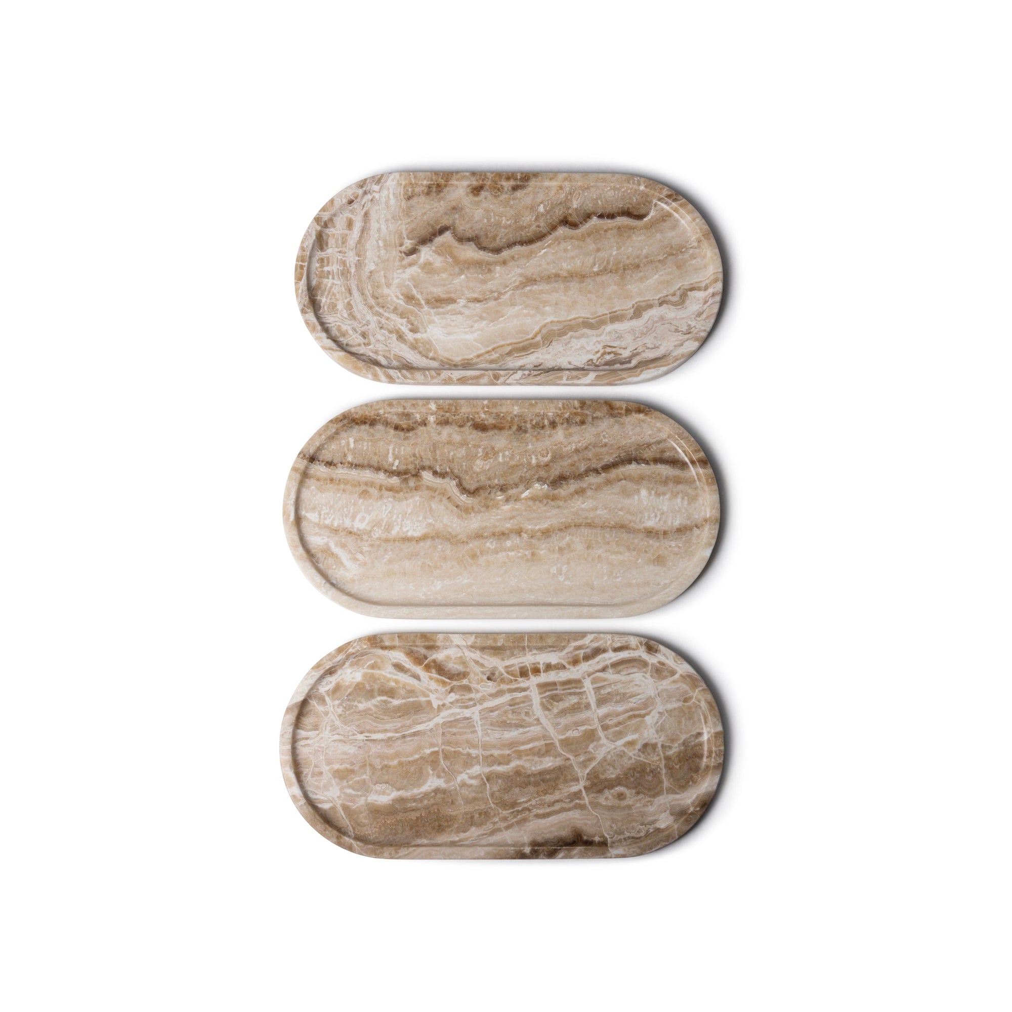 Bandeja de mármol ovalada 40x20cm ónix sandal