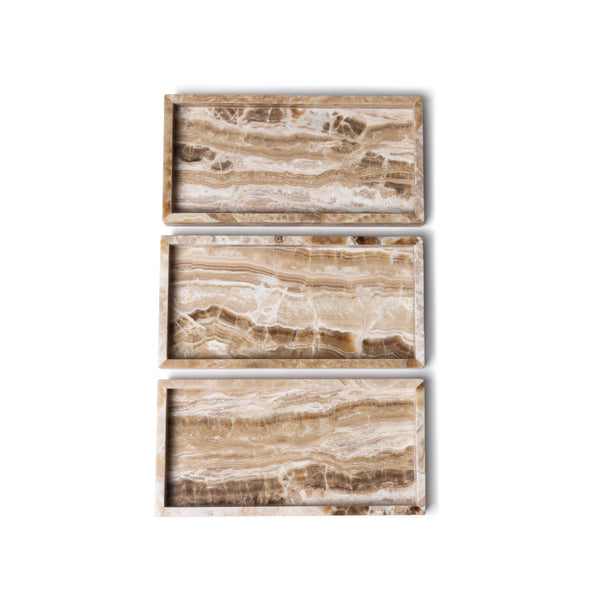 Mramorni pladanj s rubom 15x30cm sandal oniks