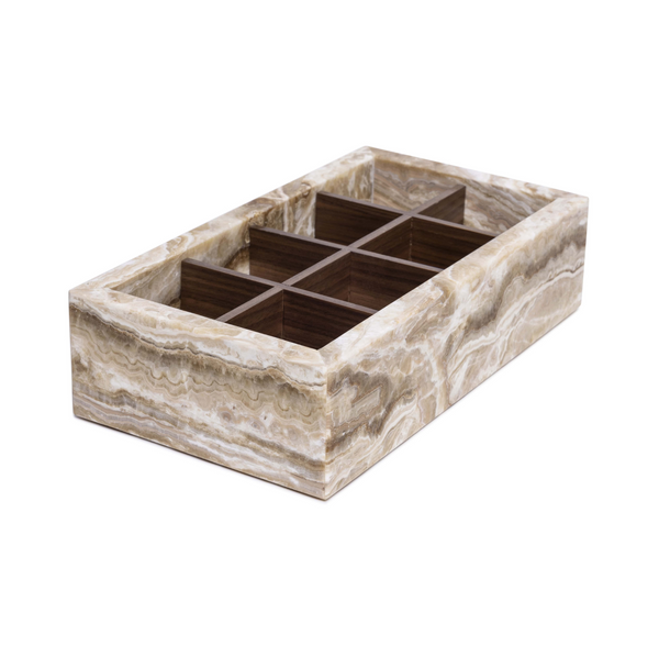 Caja organizadora de ónix 32.5x17.5x8cm