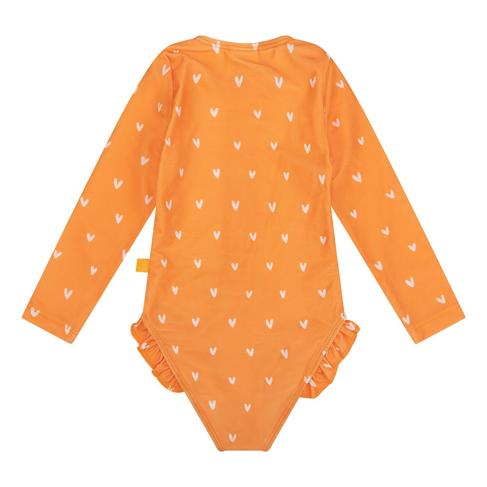 Orange Kiss | Orange Girls UV Swimsuit with Long Sleeves