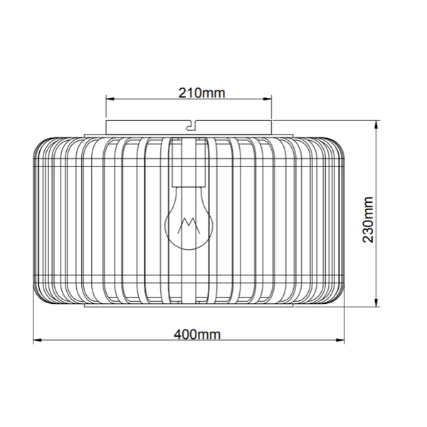 Various Ceiling Lamp Rattan Vintage Design, E27 Socket, Natural Material, without Light Bulb