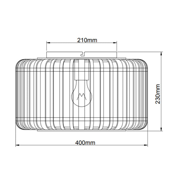 Various Rattan Plafondlamp Ø40 cm in bruine kleur, gemaakt van natuurlijk rattan