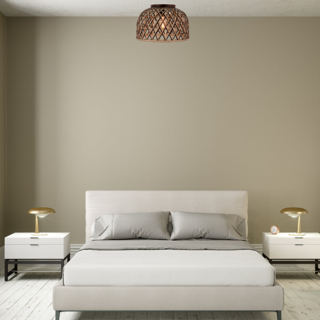 Various Weaving Ceiling Light – Bamboo – Ø47 cm – Natural and Black