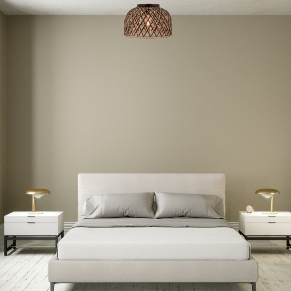 Various Weaving Ceiling Light – Bamboo – Ø47 cm – Natural and Black