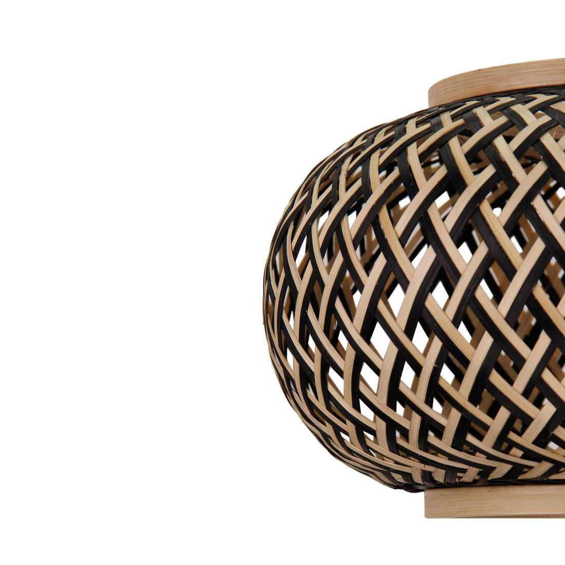 Ronde hanglamp 3-lamps – Various Weaving – bamboe – natuurlook – 28 cm