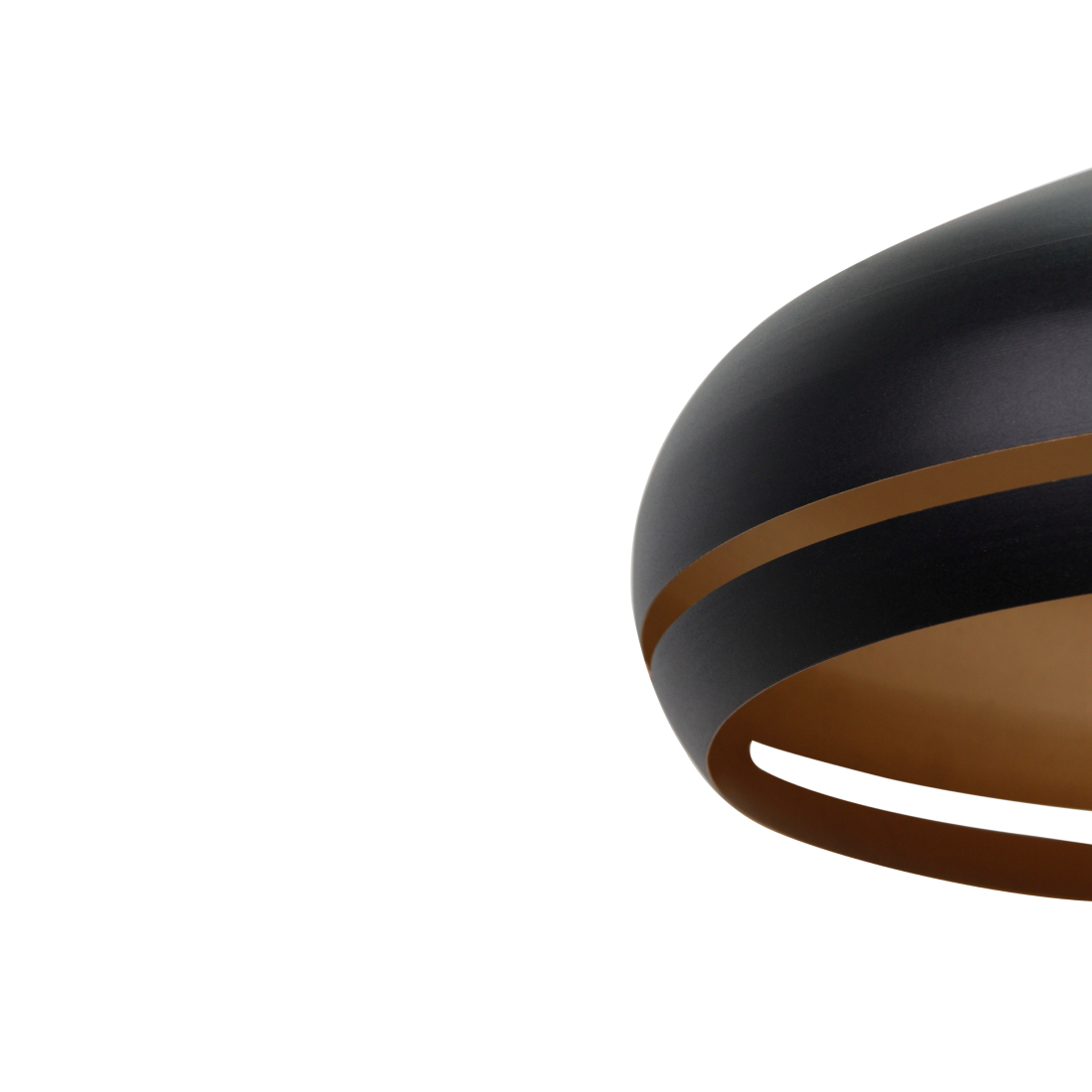 Lichtspiel der schwarzen Various Streifen Deckenlampe durch vertikale Öffnungen