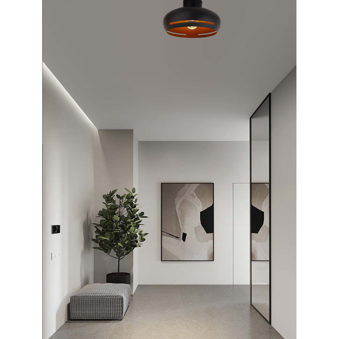 Streifen Deckenlampen in Schwarz, Creme, Weiß und Sand – verschiedene Größen