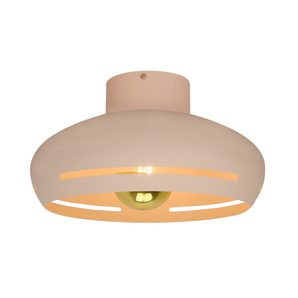 Chericoni Striscia plafondlamp – Ø35 cm – wit – 1 lichts – E27 – metalen design