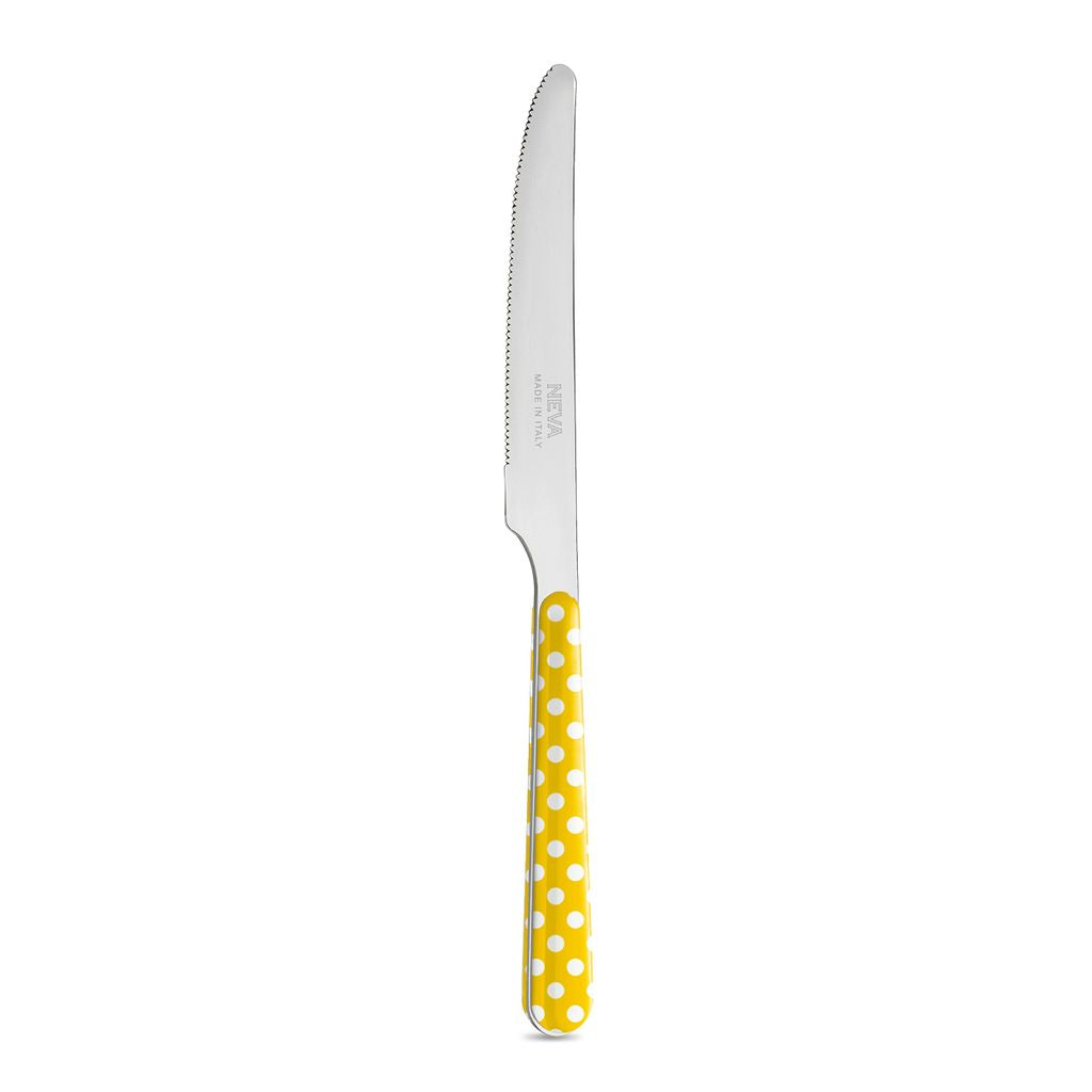 Table Knife - Yellow Polka Dots BD14053Y