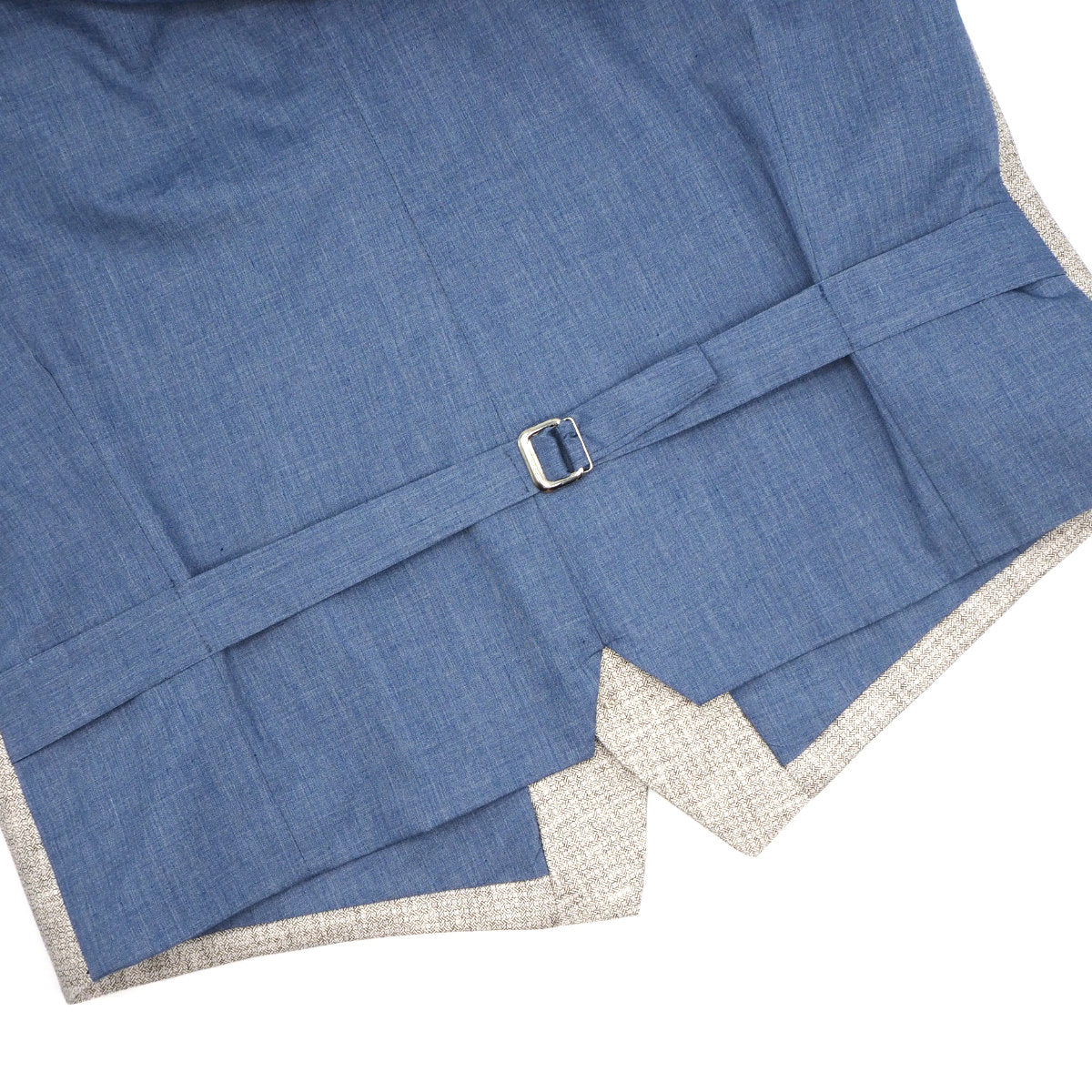 Gray vest with woven micro-pattern
