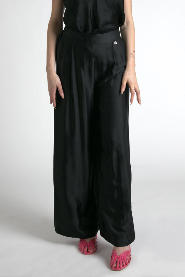 PANTALONE A PALAZZO NERO - Barone Firenze  #