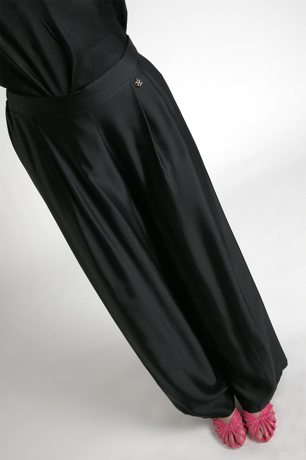 PANTALONE A PALAZZO NERO - Barone Firenze  #