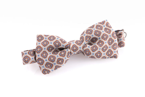 Gray pure wool bow tie
