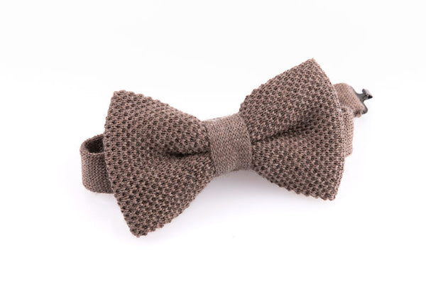 Bruine pure wollen strik