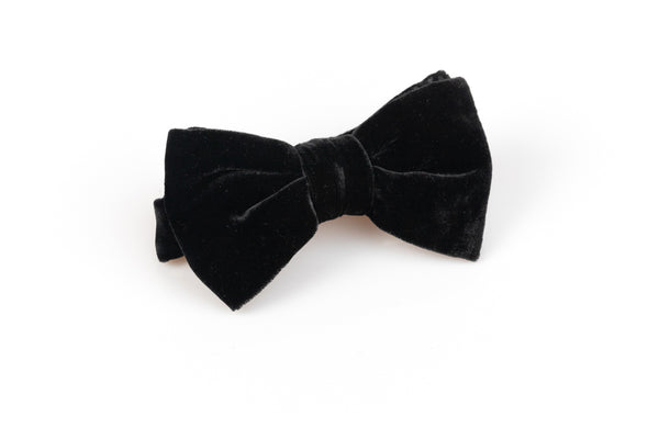 Papillon in velluto nero