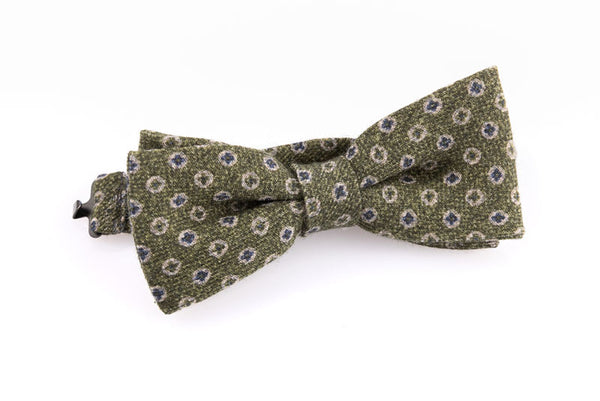 Pure wool green bow tie