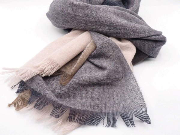 Beige sjaal van 100% wol