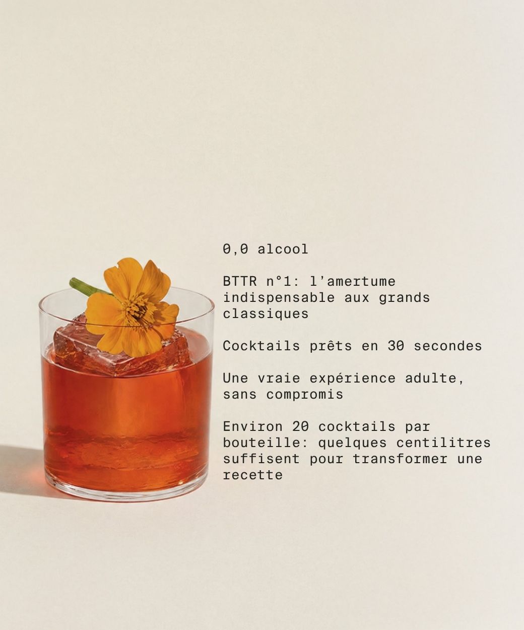 bitter sans alcool bttr jnpr spiritueux sans alcool apéritif italien amer rouge negroni cocktail