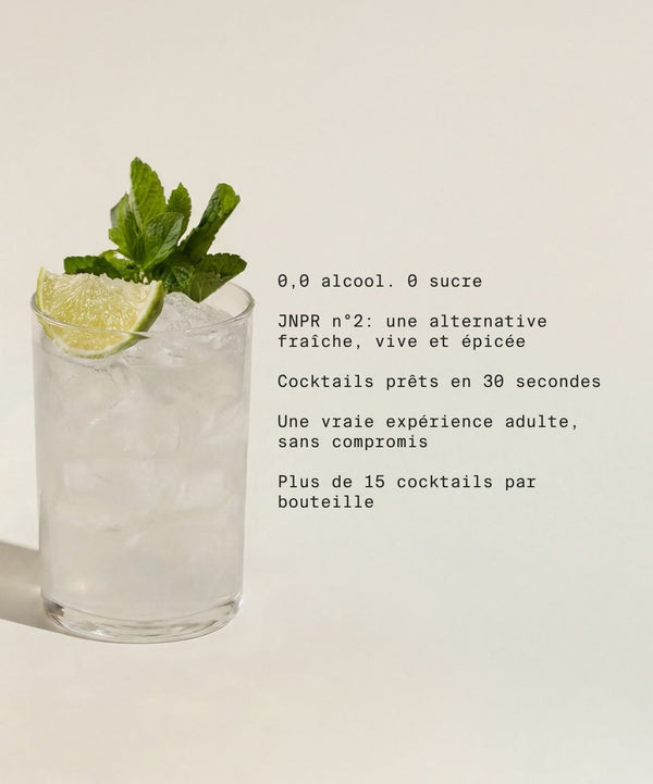 gin sans alcool jnpr épicé genièvre spiritueux sans alcool cocktail sans sucre