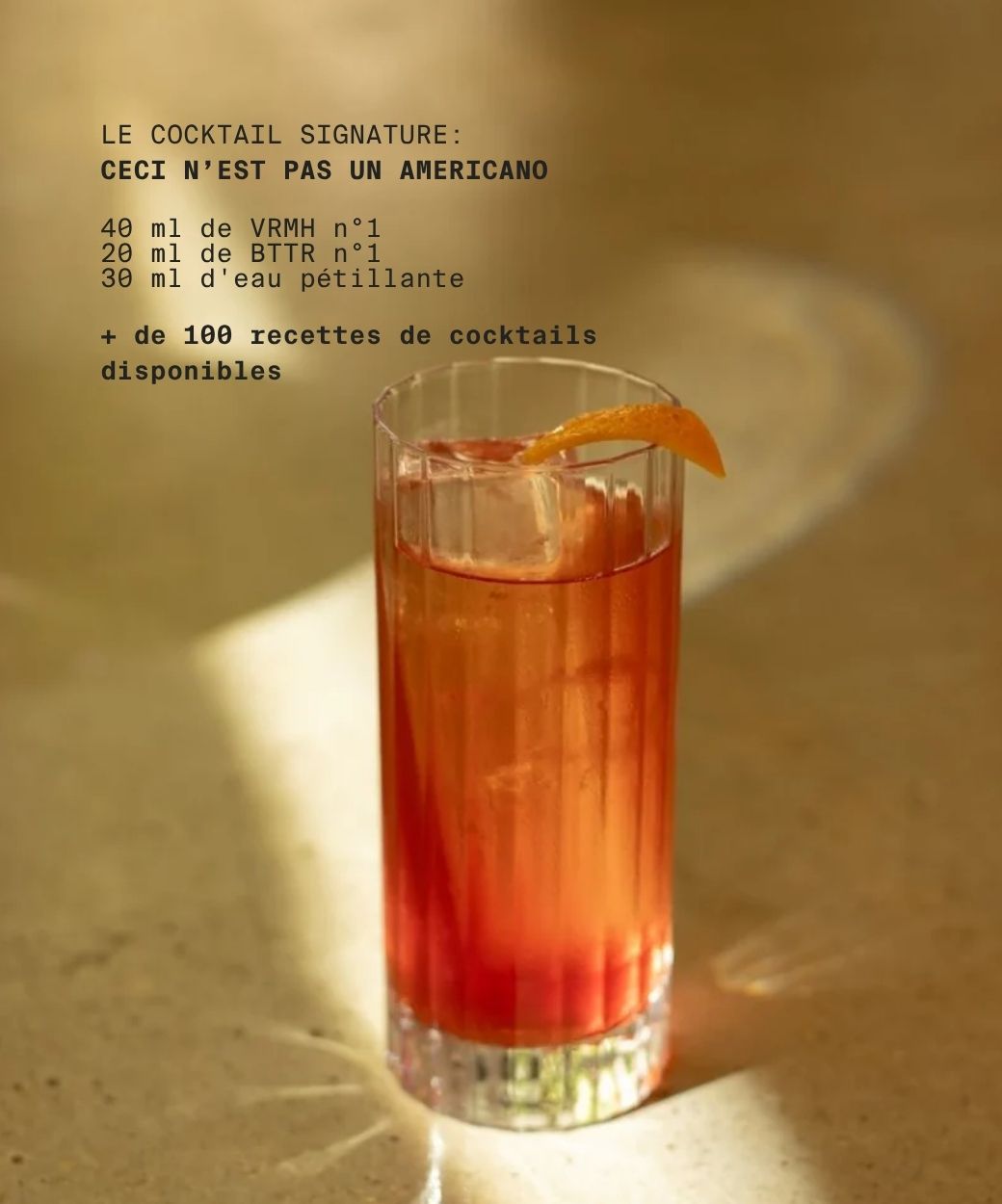 americano sans alcool recette vrmh vermouth sans alcool bitter eau pétillante cocktail 