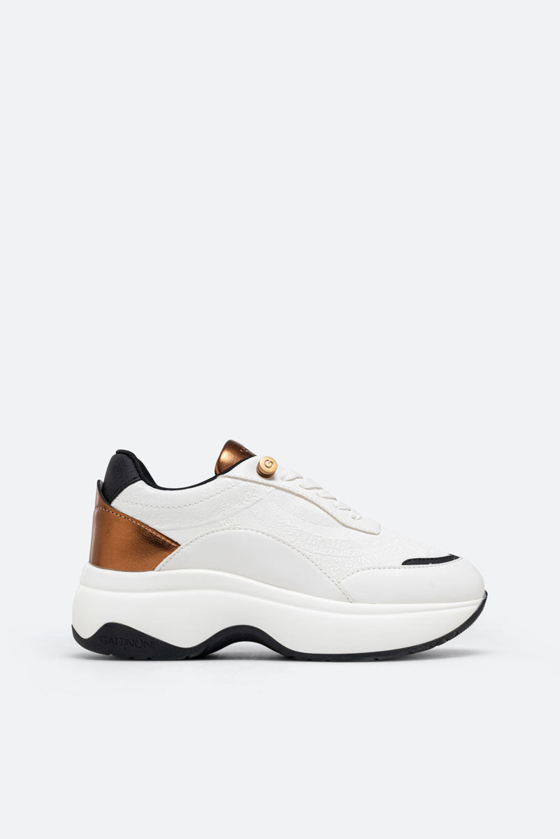 Sneaker Nieuwe Dafne Gelamineerd PU Wit