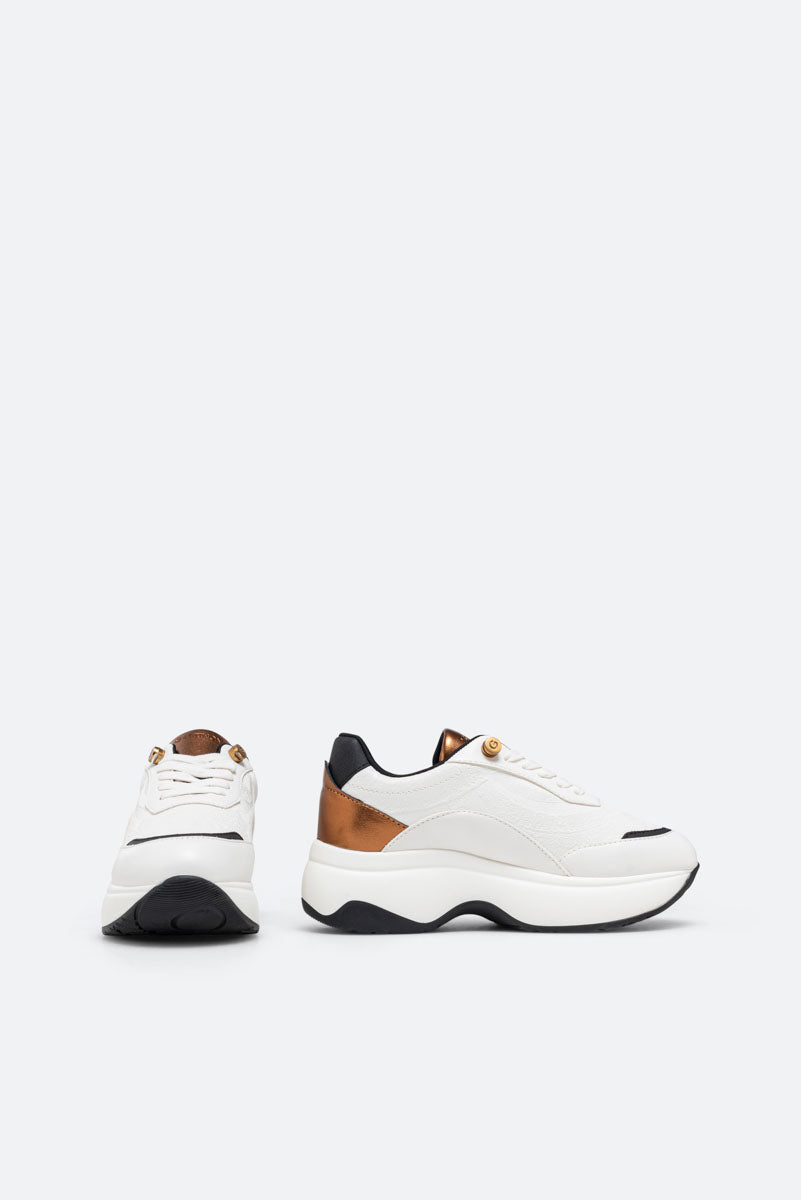 Sneaker Nieuwe Dafne Gelamineerd PU Wit