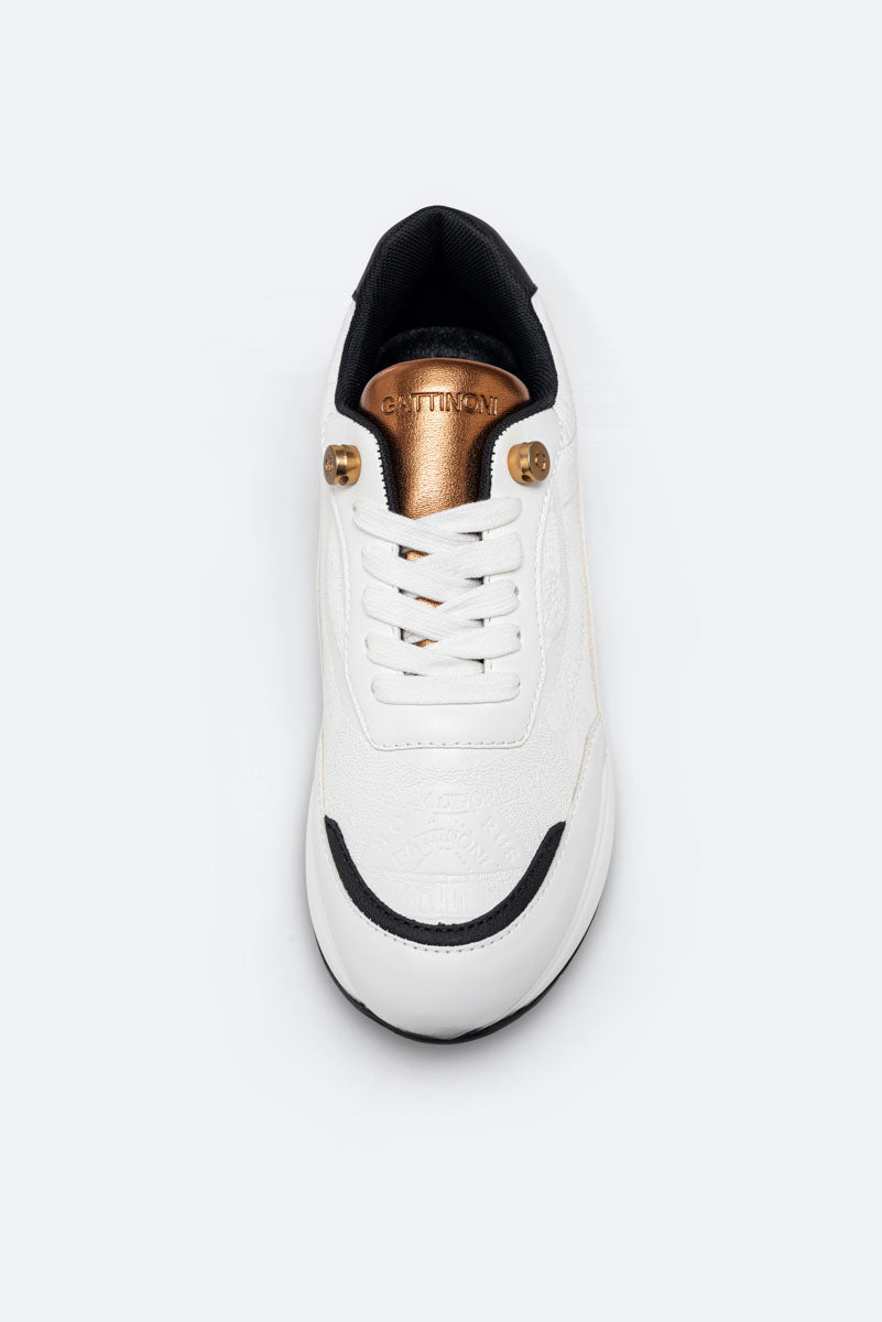 Tenisky New Dafne Laminated PU Biele
