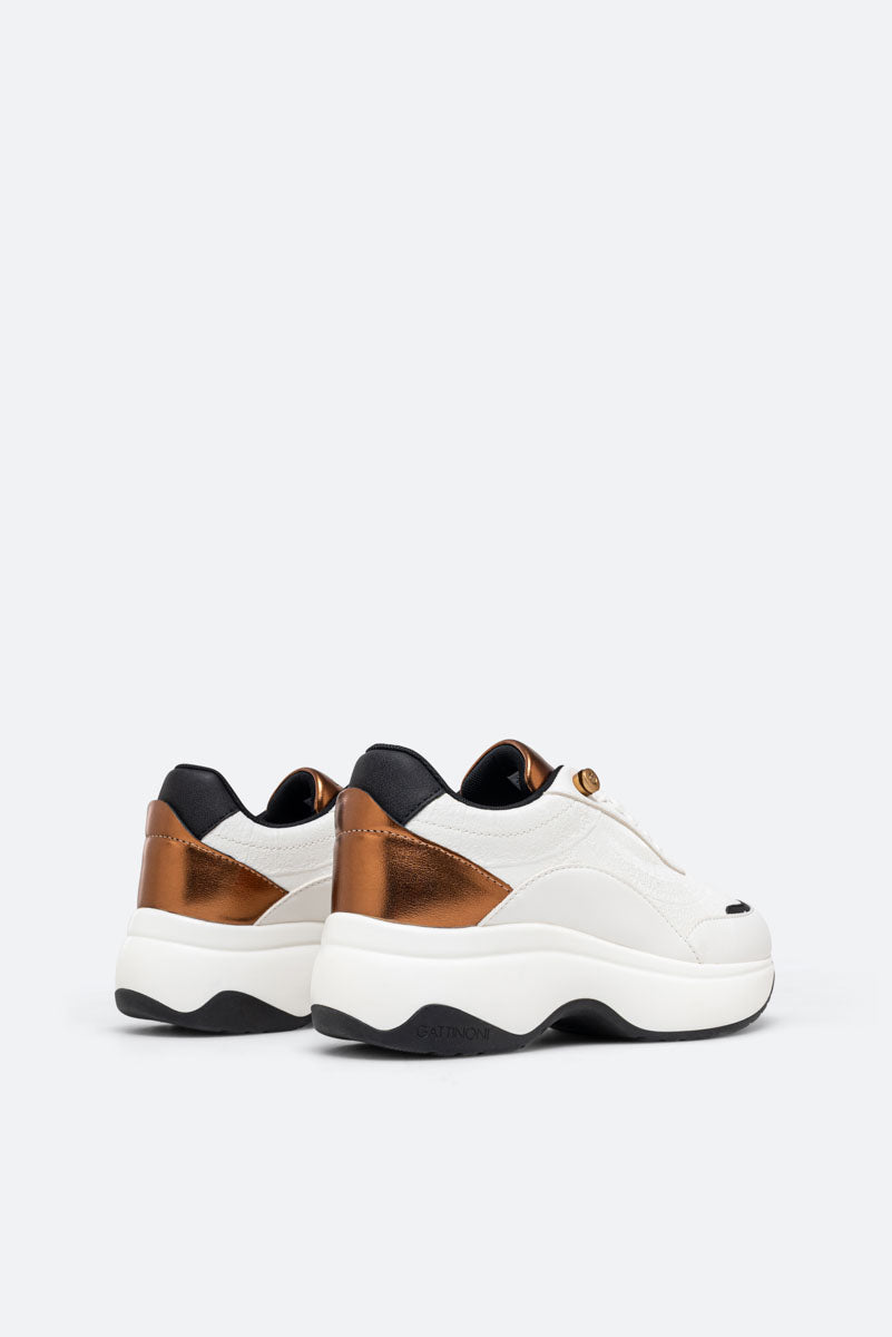 Sneaker Nieuwe Dafne Gelamineerd PU Wit