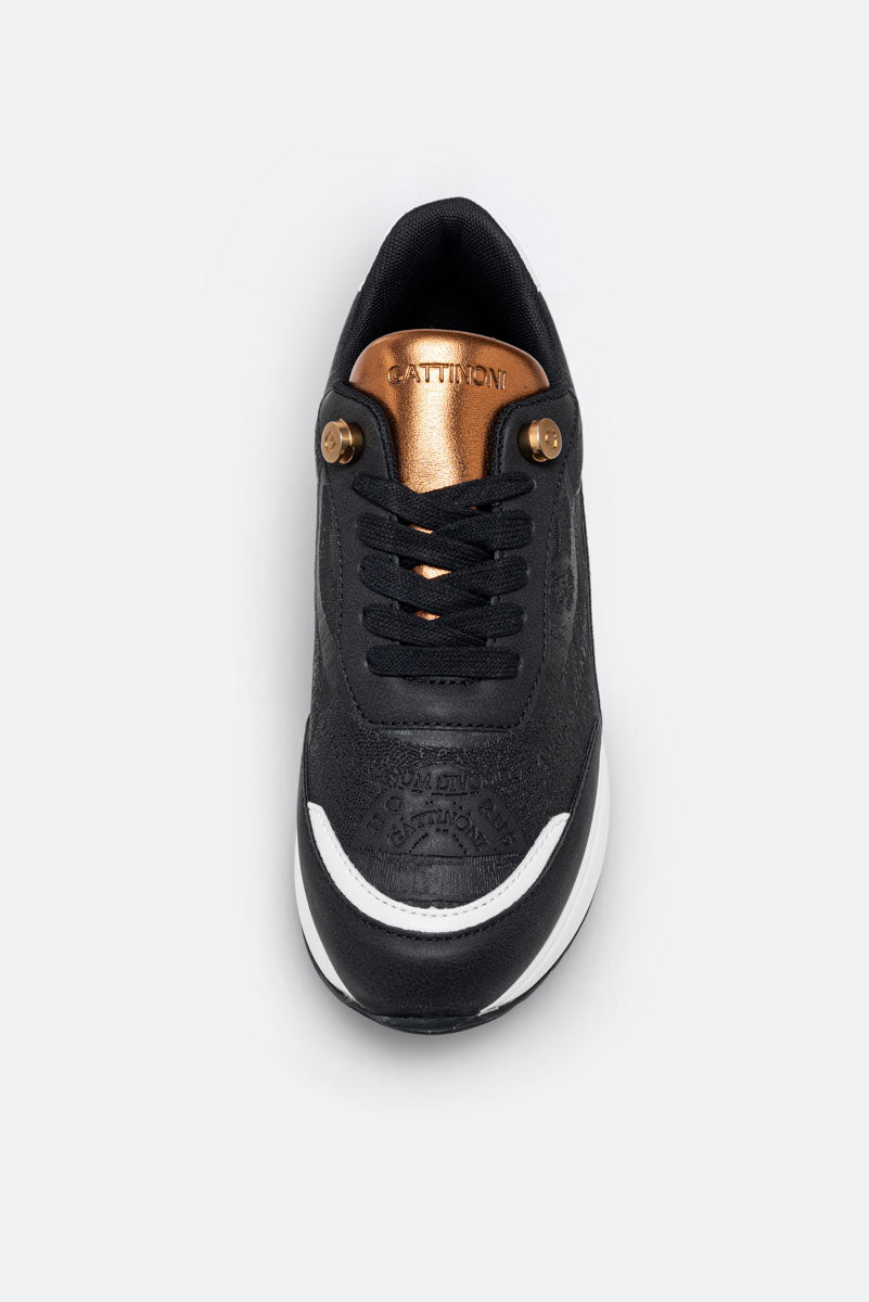 Sneaker New Dafne Laminé PU Noir