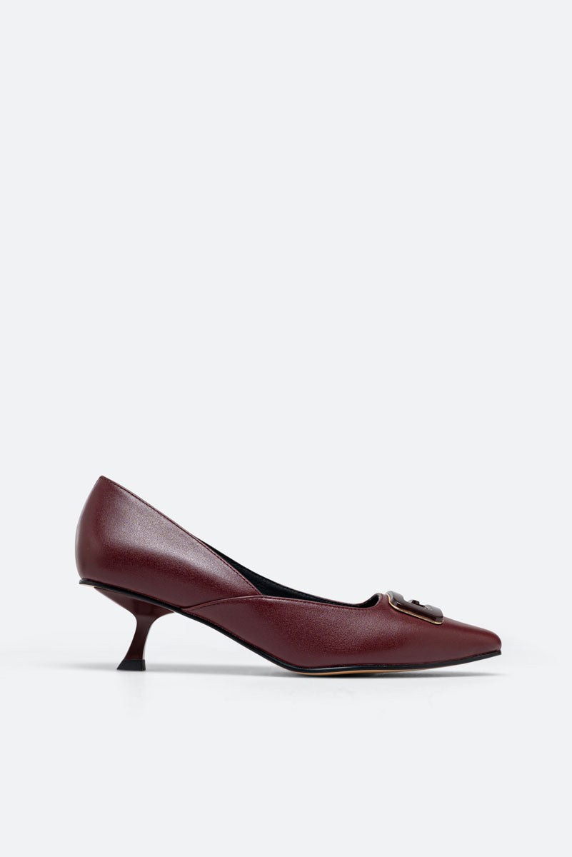 Ipswich Wine Leather Pumps