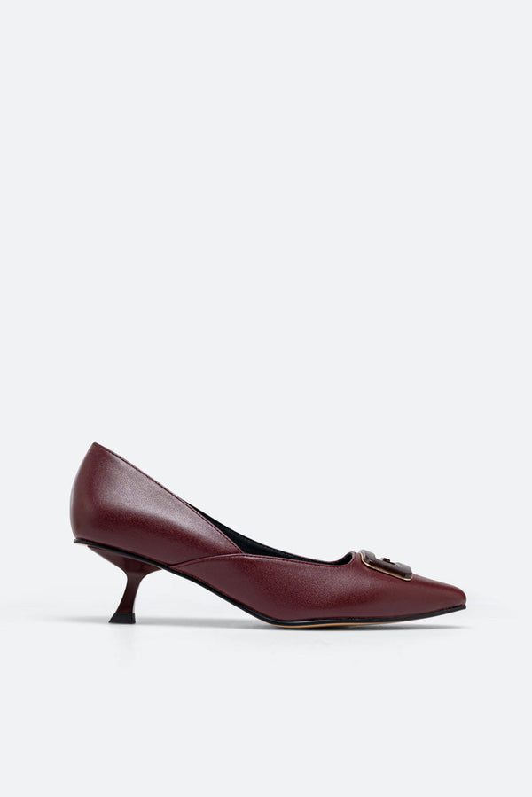 Ipswich Wine Leather Pumps