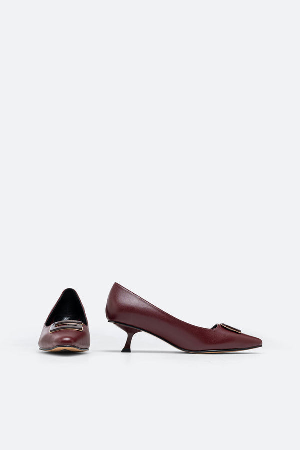 Ipswich Wine Leather Pumps