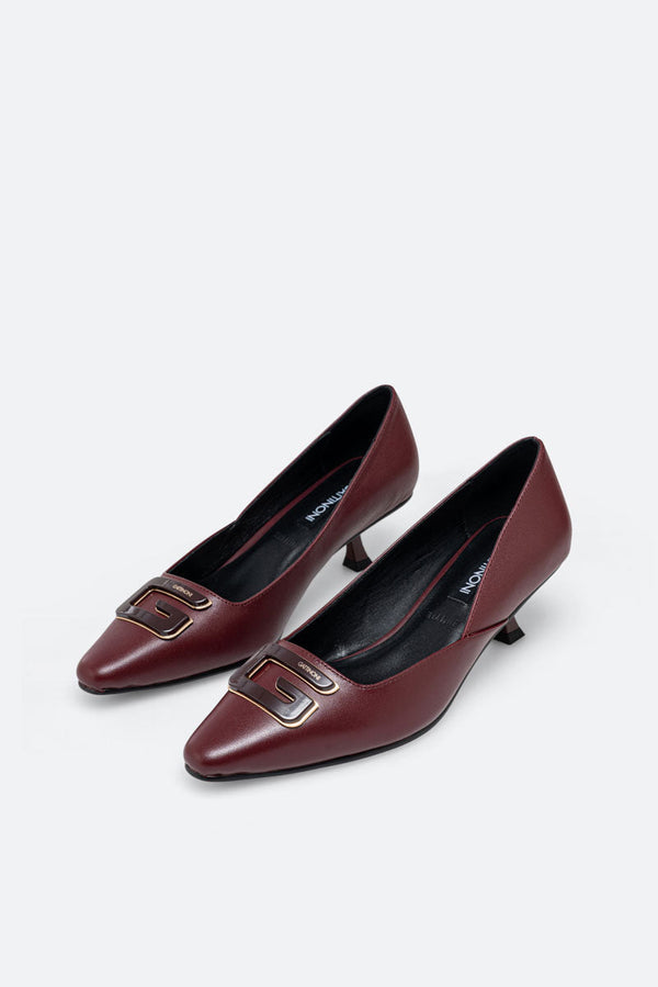 Ipswich Wine Leather Pumps