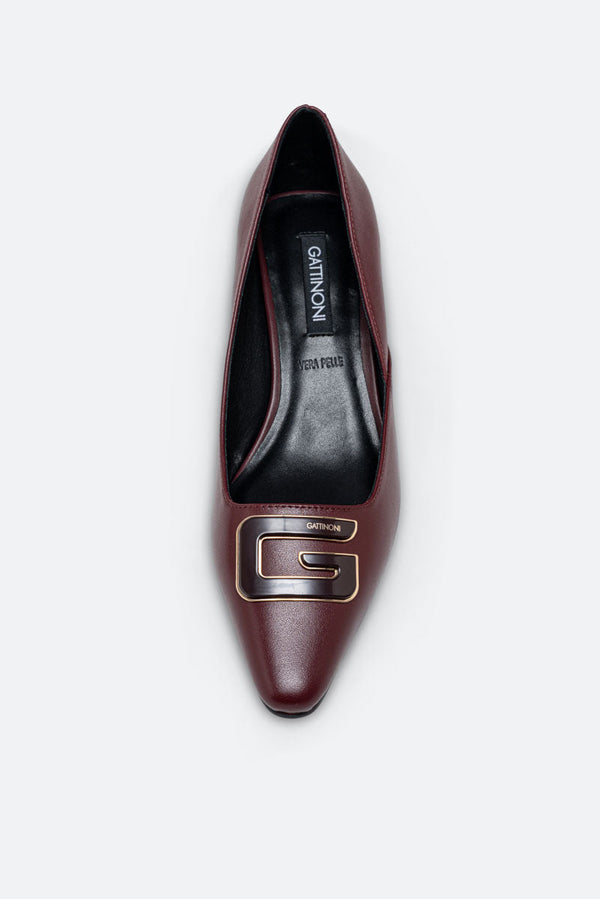 Ipswich Wine Leather Pumps