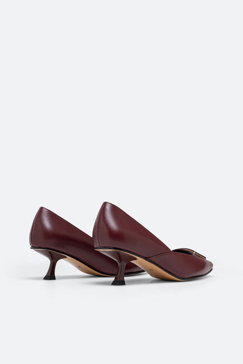 Ipswich Wine Leather Pumps