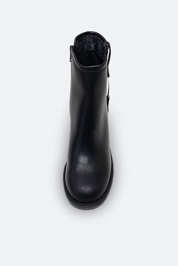 Arvin Black Mid Heel Ankle Boot