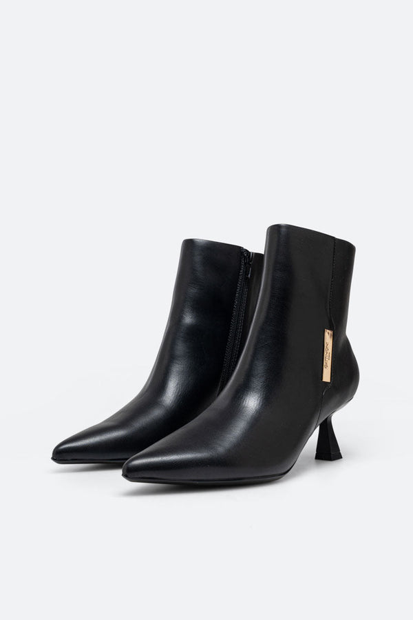 Emiliy Black PU Ankle Boot