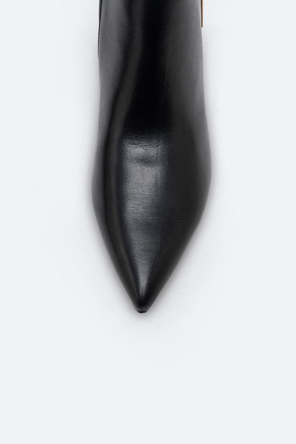 Emiliy Black PU Ankle Boot