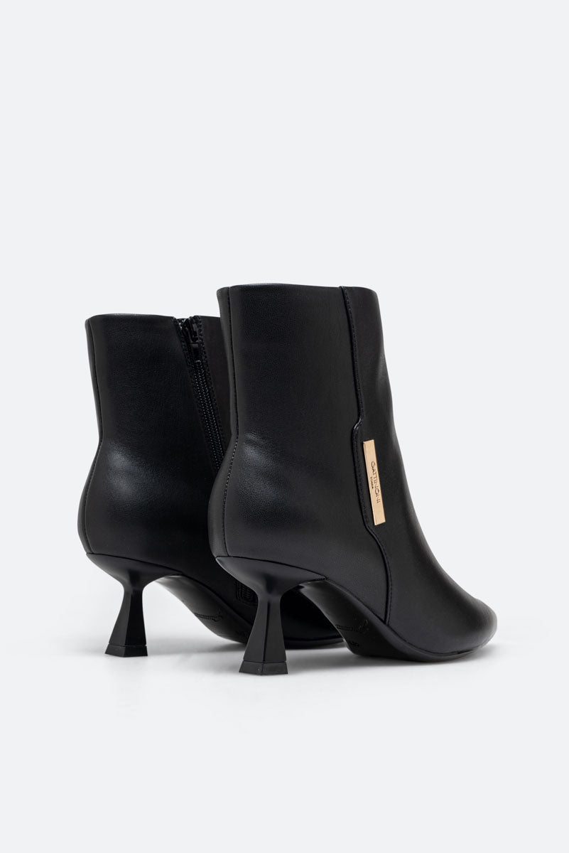 Emiliy Black PU Ankle Boot