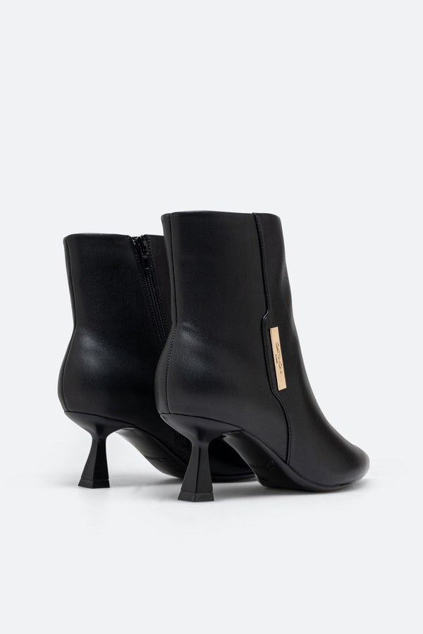 Emiliy Black PU Ankle Boot