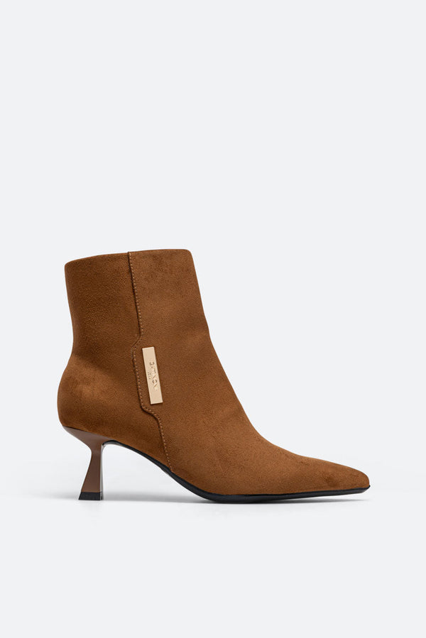 Emily Brown Suede PU Ankle Boot