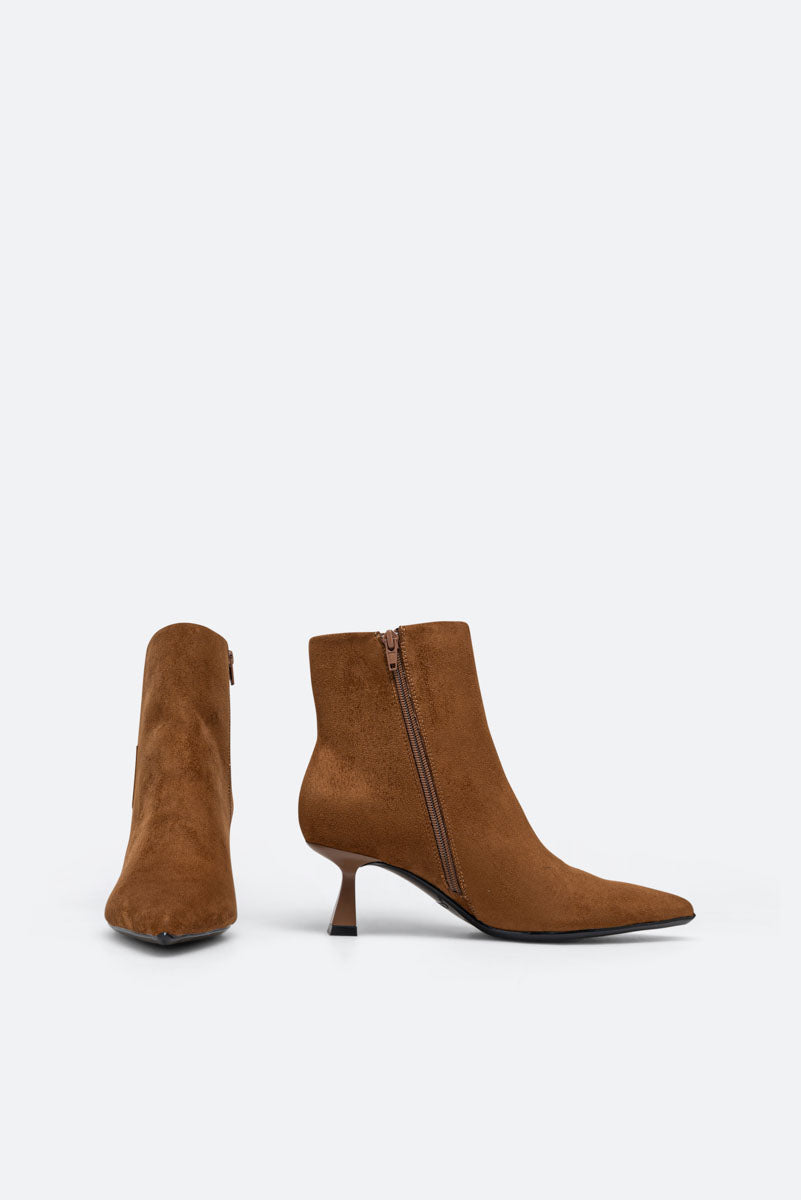Emily Brown Suede PU Ankle Boot