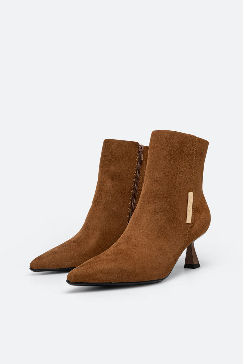 Emily Brown Suede PU Ankle Boot