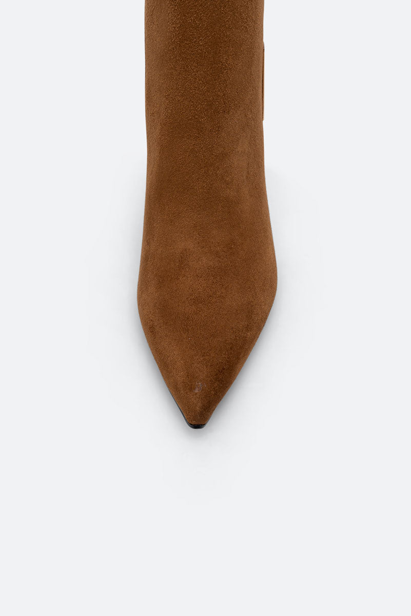 Emily Brown Suede PU Ankle Boot