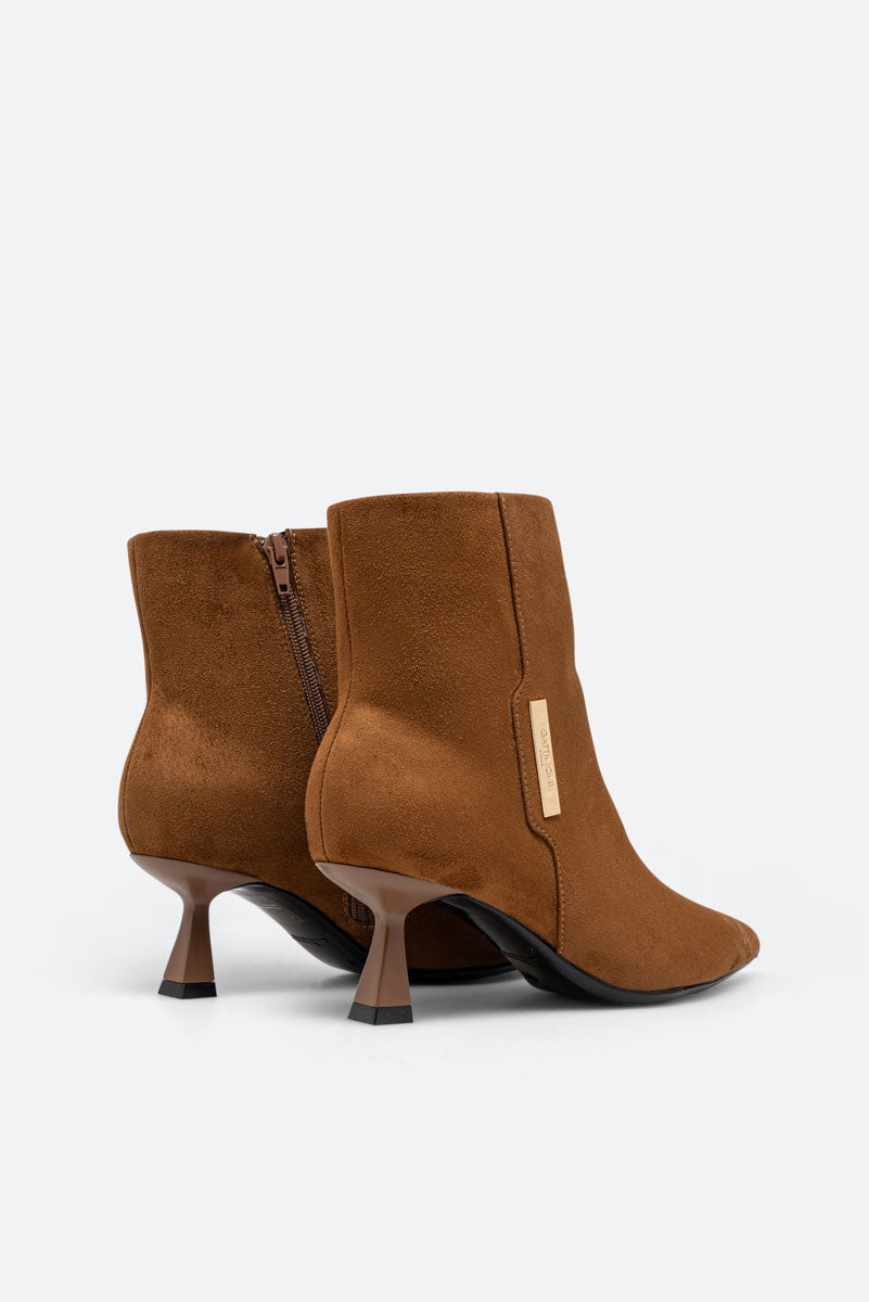 Emily Brown Suede PU Ankle Boot