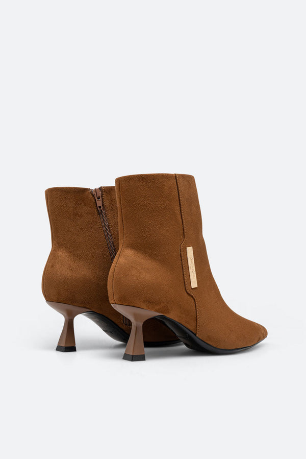 Emily Brown Suede PU Ankle Boot